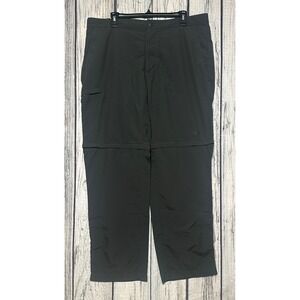 The North Face Mens 38 Regular Convertible Hiking Pants Black Zip Off Cargo
